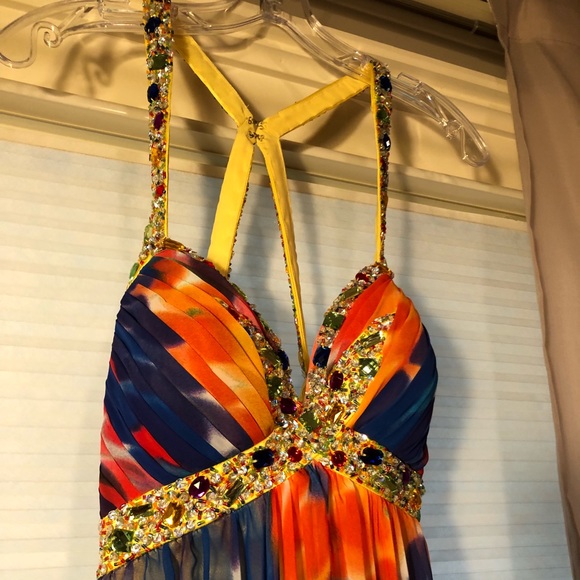 Colorful Cassandra Stone by Mac Duggal gown - Picture 2 of 8
